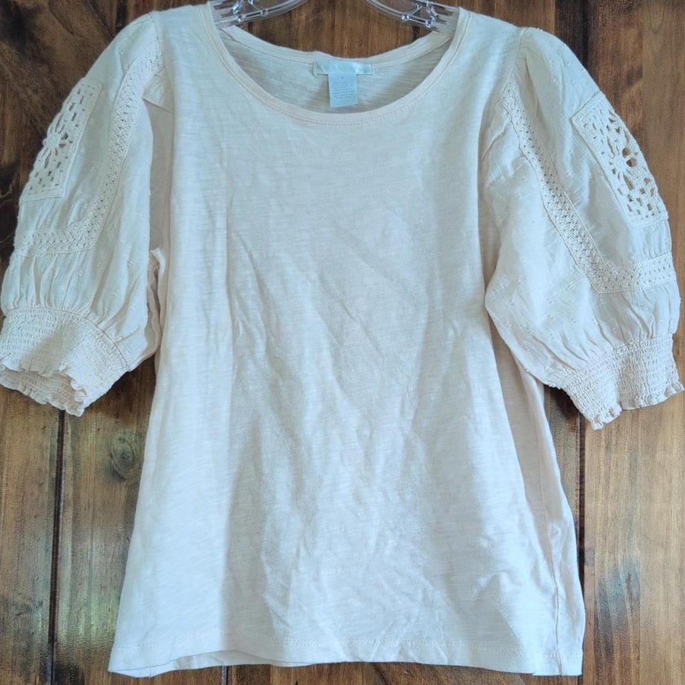 Design History Pale Pink Cotton Top Sz. Small